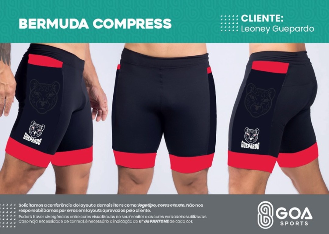 BERMUDA COMPRESS VERMELHA - MASCULINA
