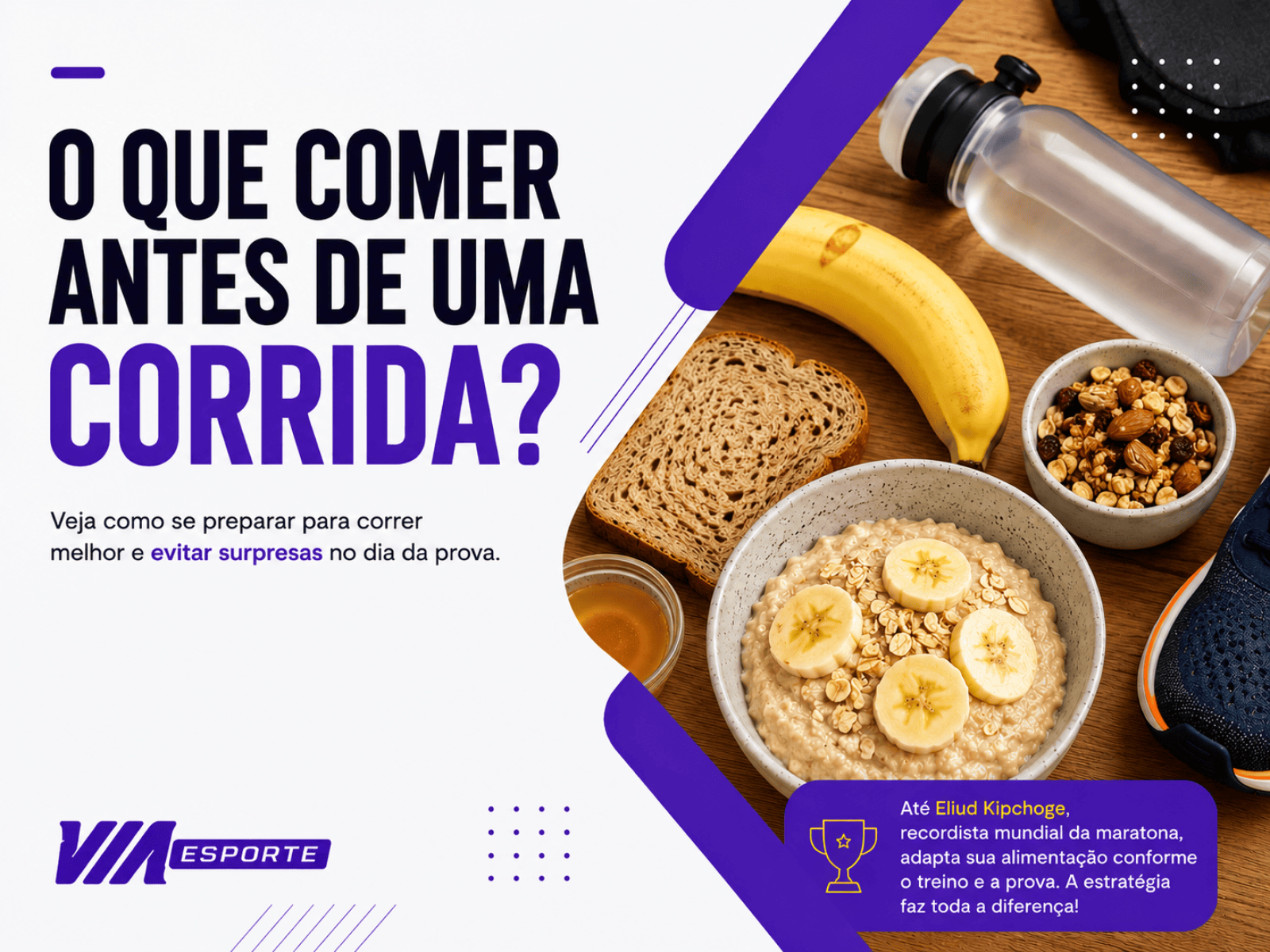 Capa do artigo O que comer antes de uma corrida? Veja como se preparar.