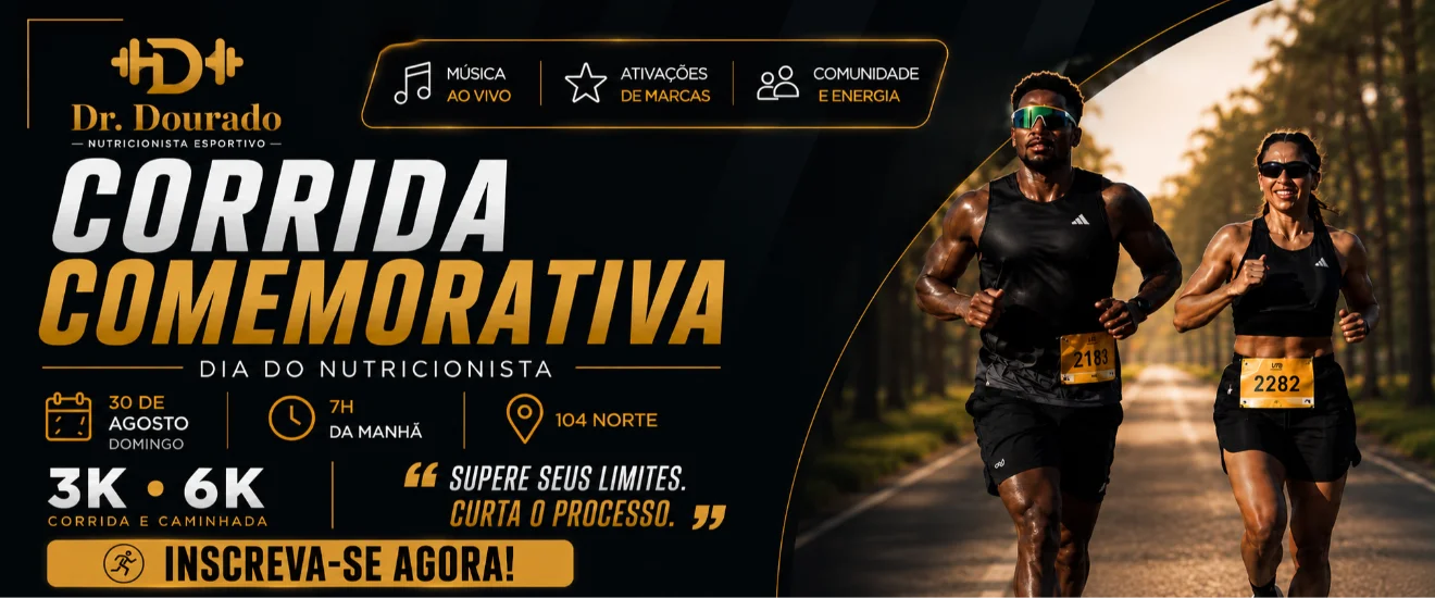 Banner do evento CORRIDA COMEMORATIVA DO DIA DO NUTRICIONISTA