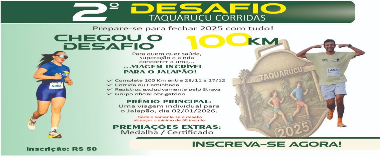 2° DESAFIO TAQUARUÇU CORRIDAS - DESAFIO 100 KM
