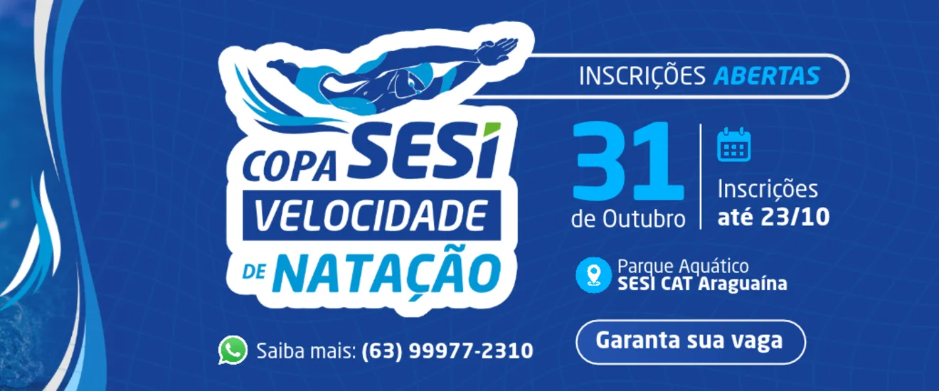 Banner do evento COPA SESI VELOCIDADE DE NATAÇÃO - EDIÇÃO 2026