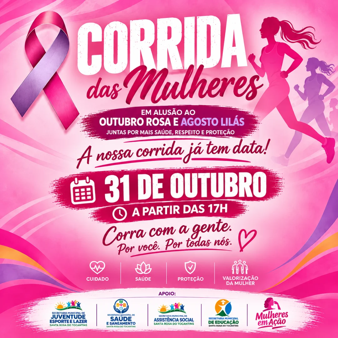 Banner do evento CORRIDA DE RUA – SANTA ROSA DO TOCANTINS