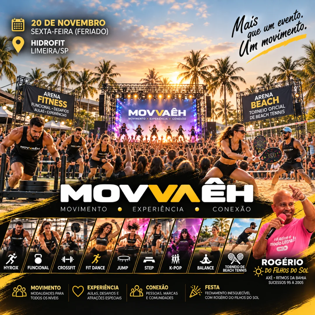 Banner do evento MOVVAÊH 2026 FESTIVAL DE EXPERIÊNCIAS ATRAVÉS DO MOVIMENTO