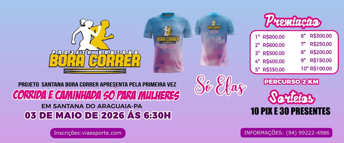 CORRIDA E CAMINHADA SÓ PARA MULHERES