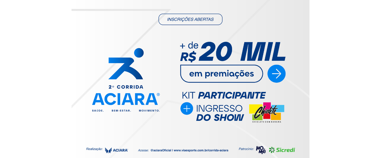 Banner CORRIDA ACIARA 2026