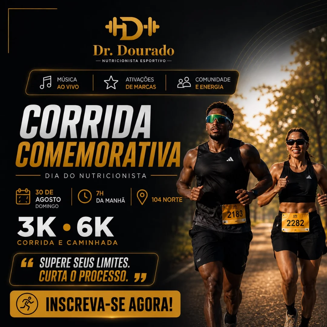 Banner do evento CORRIDA COMEMORATIVA DO DIA DO NUTRICIONISTA